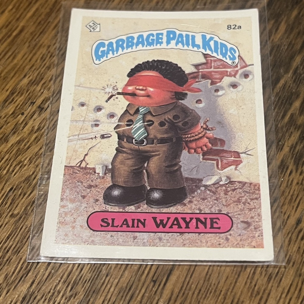 VTG 1985 Topps Slain Wayne # 82a garbage pail kids sticker card GPK series 2 BB2